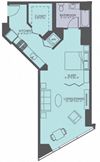 Floor Plan at Moment, Chicago, IL 60611